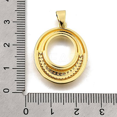 Brass Micro Pave Cubic Zirconia Pendants KK-Z104-08G-1