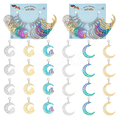 201 Stainless Steel Pendant Stitch Markers HJEW-AB00436-1