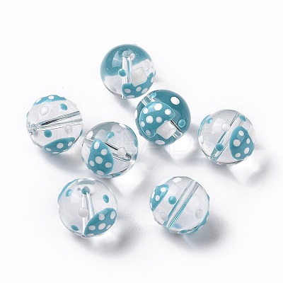 Glass with Enamel Beads LAMP-P058-01A-1