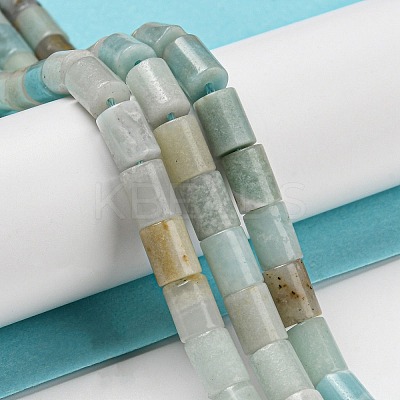 Natural Flower Amazonite Beads Strands G-Q1008-A10-1
