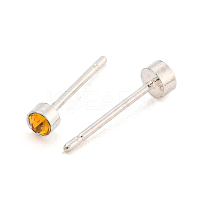 Rack Plating Brass Micro Pave Cubic Zirconia Stud Earring EJEW-C102-37P-07-1