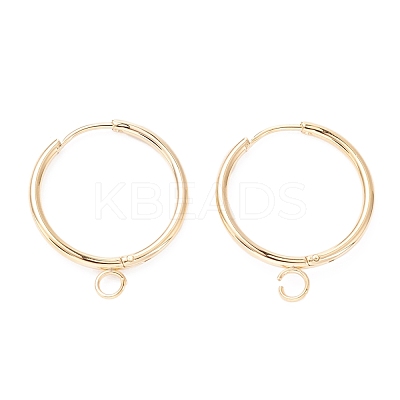 201 Stainless Steel Huggie Hoop Earring Findings STAS-P283-01N-G-1