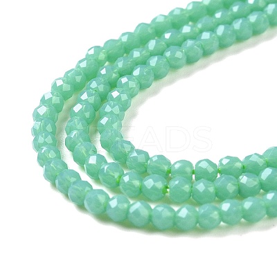 Glass Imitation Jade Beads Strands GLAA-H021-02-07-1
