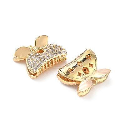 Brass Micro Pave Cubic Zirconia Pendants KK-L250-06G-1