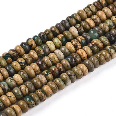 Natural Verdite Stone Beads Strands G-T140-72B-1