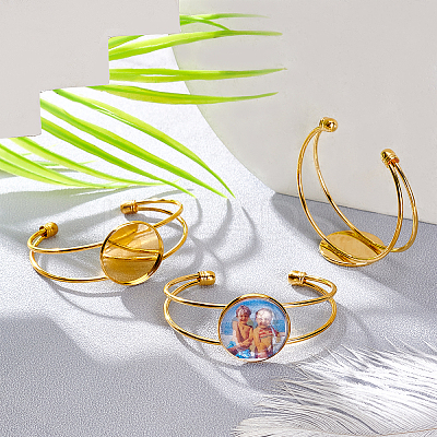 10Pcs Brass Cuff Bangle Making KK-SC0002-91A-1