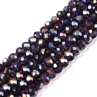 Electroplate Glass Beads Strands EGLA-A044-T3mm-B15-1