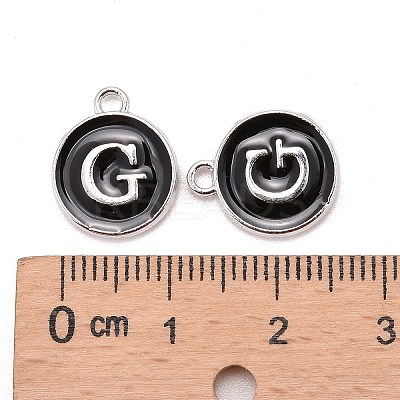 Platinum Plated Alloy Charms LS-ENAM-S118-02G-P-1