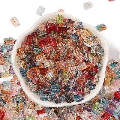 Transparent Spray Painted Glass Beads SEED-L011-10A-01-1