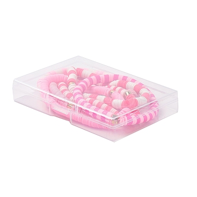 Handmade Polymer Clay Heishi Beads Stretch Bracelets Sets BJEW-JB05902-06-1