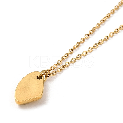304 Stainless Steel Polygon Pendant Necklaces for Women NJEW-H016-04G-1