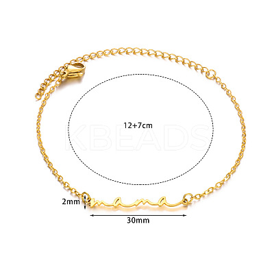 Mother's Day 201 Stainless Steel Link Bracelets WG2A4DB-01-1