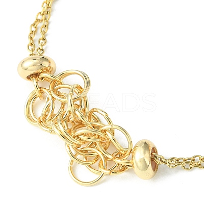 Ion Plating(IP) 304 Stainless Steel Macrame Pouch Empty Stone Holder for Link Braclets Making BJEW-JB09559-1