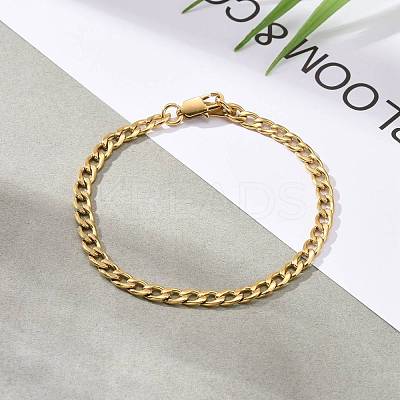 304 Stainless Steel Curb Chains Bracelets BJEW-JB06272-02-1