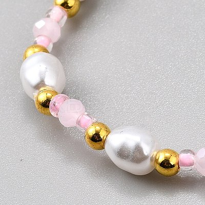 Plastic Pearl Beaded Stretch Bracelets for Women BJEW-WH0016-69D-1