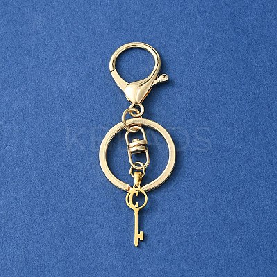 304 Stainless Steel Initial Letter Key Charm Keychains KEYC-YW00004-03-1