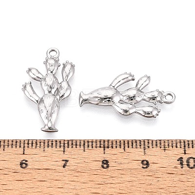 304 Stainless Steel Cactus Pendants STAS-T067-47P-1
