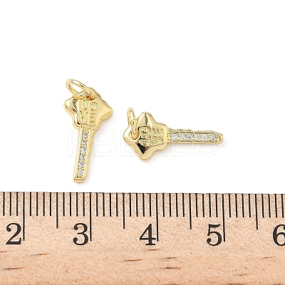 Brass Micro Pave Cubic Zirconia Pendants KK-L239-013G-1