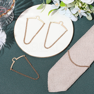 4Pcs Brass Hanging Chains Collar Pins Tie Clips AJEW-SC0004-04B-1
