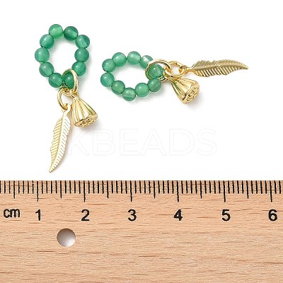 Natural Dyed & Heated Green Onyx Agate Pendants G-M409-18G-1