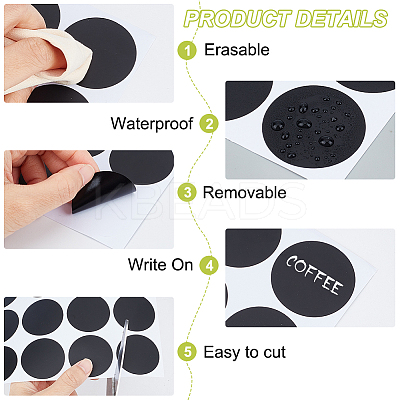 PVC Chalkboard Labels Blank Stickers STIC-WH0004-42E-1