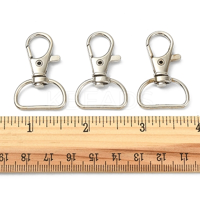 20Pcs Iron Swivel D Rings Lobster Claw Clasps IFIN-FS0001-22-1