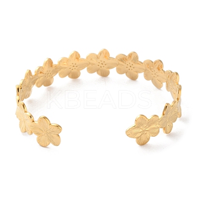 304 Stainless Steel Cuff Bangles for Women BJEW-K263-05G-06-1