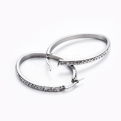 304 Stainless Steel Hoop Earrings EJEW-L232-037C-01P-1