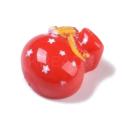 Opaque Christmas Theme Resin Cabochons RESI-H162-06C-1