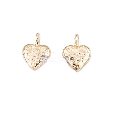 Brass Pave Clear Cubic Zirconia Charms KK-N232-481-1