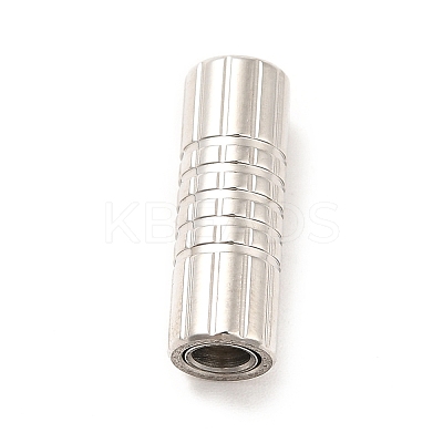 Tarnish Resistant 304 Stainless Steel Magnetic Clasps with Glue-in Ends LS-STAS-K006-3mm-33C-1
