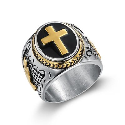 304 Stainless Steel Hand of God Figer Rings for Men FS-WG7F807-03-1