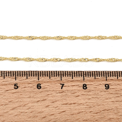 Brass Singapore Chain Necklaces NJEW-D298-01G-1
