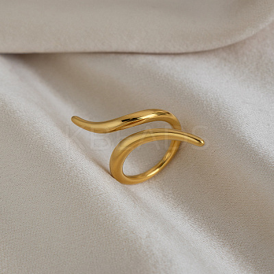 Minimalist 304 Stainless Steel Open Cuff Rings for Women LS-VA6115-1