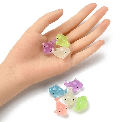 10Pcs 5 Colors Luminous Resin Display Decoration DJEW-YW0001-03-1
