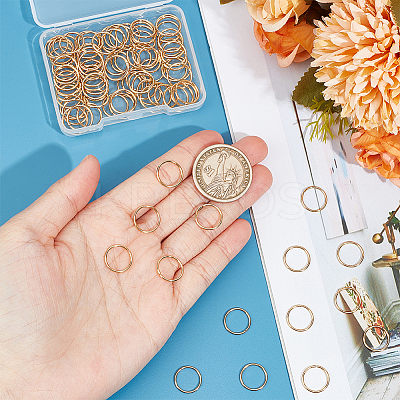 100Pcs 304 Stainless Steel Open Jump Rings STAS-UN0055-24-1
