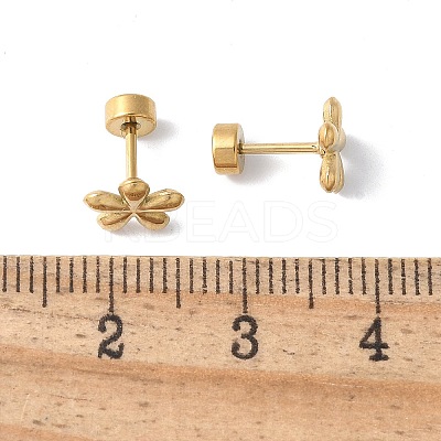 304 Stainless Steel Stud Earrings for Women X-EJEW-E603-05G-G-1