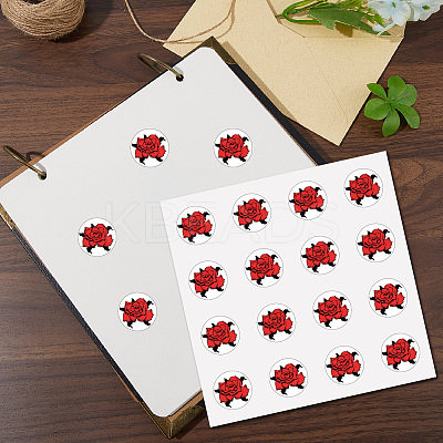 8 Sheets Plastic Waterproof Self-Adhesive Picture Stickers DIY-WH0428-051-1