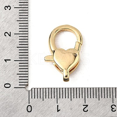Brass Clear Cubic Zirconia Lobster Claw Clasps KK-Z078-46A-G-1