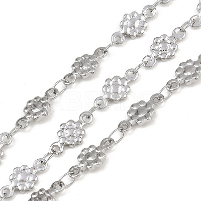 304 Stainless Steel Flower Link Chains CHS-P025-03P-1