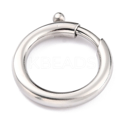 Non-Tarnish 304 Stainless Steel Spring Ring Clasps STAS-P273-02C-P-1