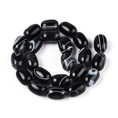 Natural Agate Beads Strands G-N356-02A-01-1
