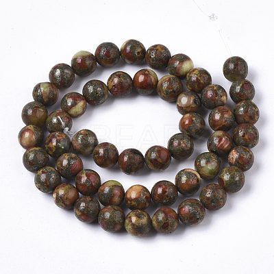 Synthetic Regalite/Imperial Jasper/Sea Sediment Jasper Beads Strands G-S366-046A-1