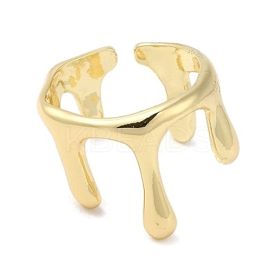 Brass Open Cuff Rings RJEW-Q778-31G-1