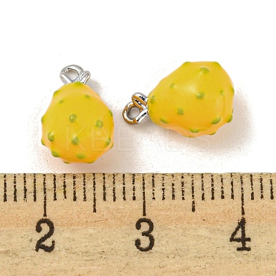 Real Platinum Plated Brass Enamel Charms KK-R152-16P-1