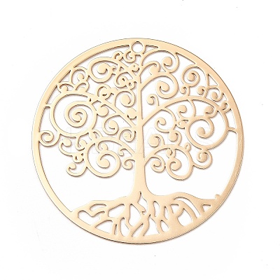 Rack Plating Brass Filigree Pendants KKC-K001-15KCG-1