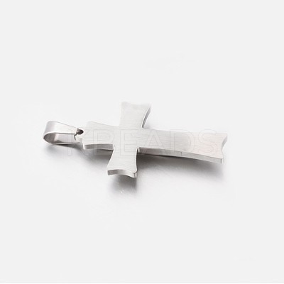 Tarnish Resistant 304 Stainless Steel Cross Pendants LS-STAS-M185-33P-1