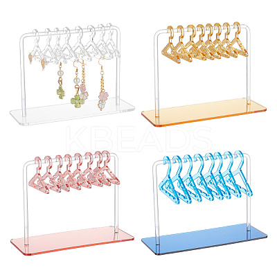4 Sets 4 Colors Acrylic Earring Display Stands EDIS-PH0001-70-1