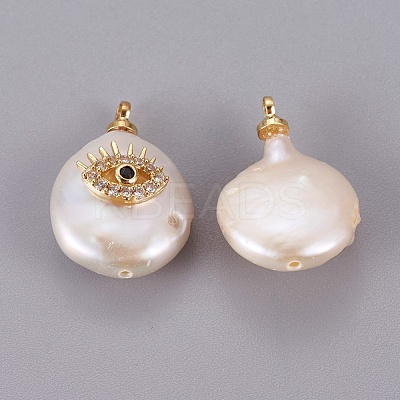 Natural Cultured Freshwater Pearl Pendants PEAR-F008-33G-1