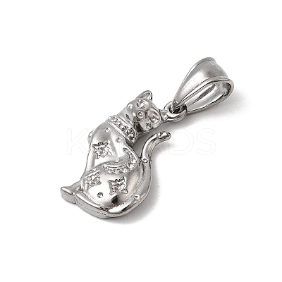 304 Stainless Steel Pendant Rhinestone Settings STAS-B167-14B-P-1